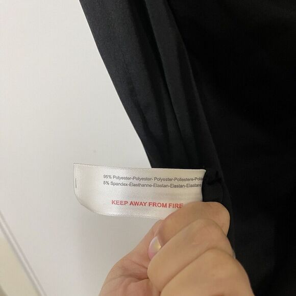 SOLACE London rosario maxi dress in black v-neck plunge front side slit US 2 - Picture 9 of 9